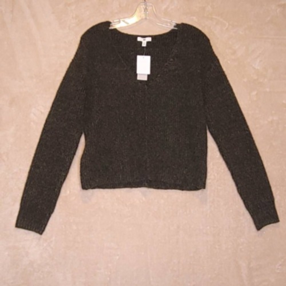 Bp Sweater Womens Black‎ V Neck Tight Knit Comfort Preppy XXS New
